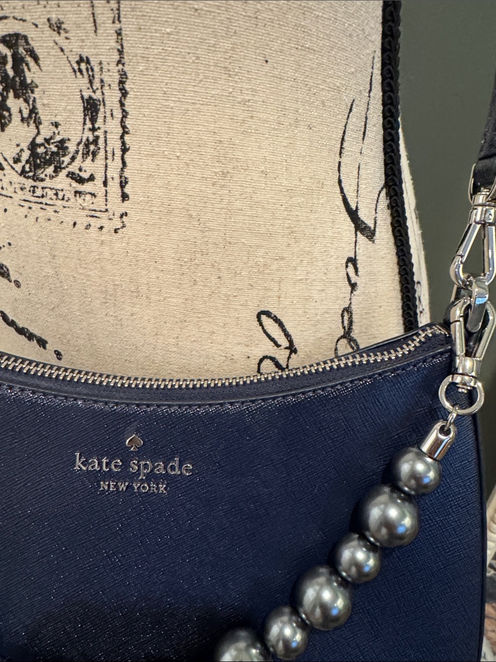 Kate ♠️ Navy with metallic beads Crossbody - Picture 4 of 14